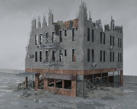 Abandoned Destroyed Building Modèle 3D