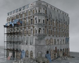 Urban Destroyed Building 3D model