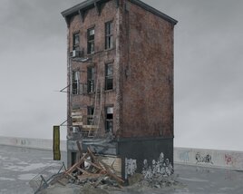 Solitary Urban Ruin 3D model
