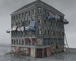 Abandoned Urban House 3D model