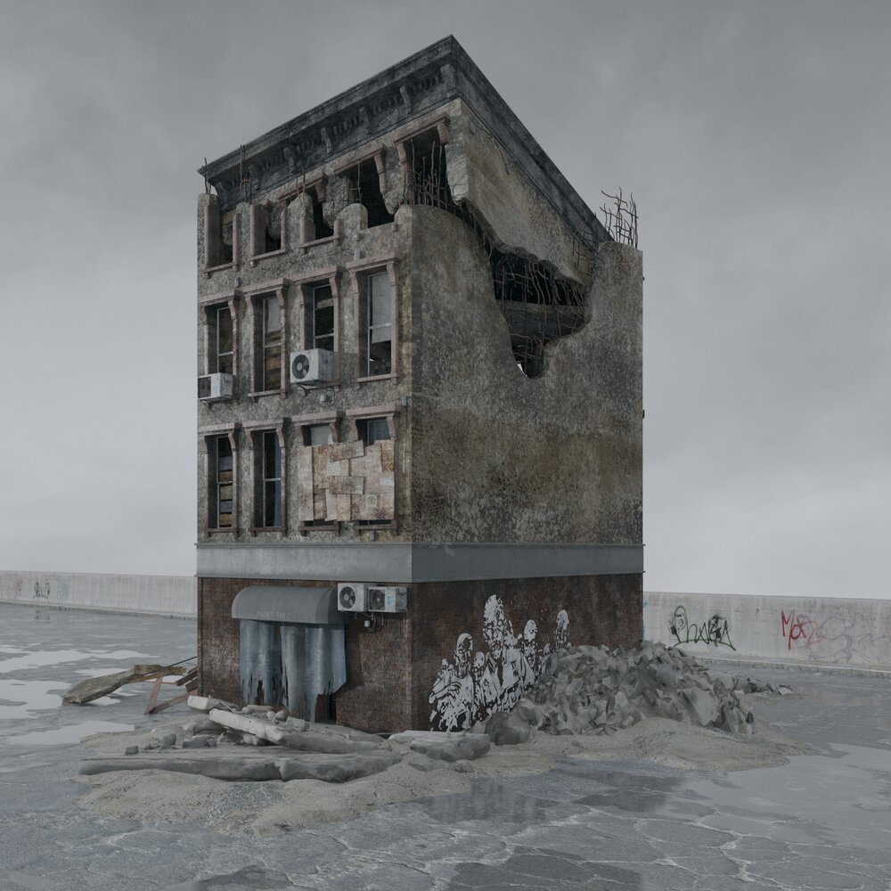 Abandoned Urban Building 02 3Dモデル