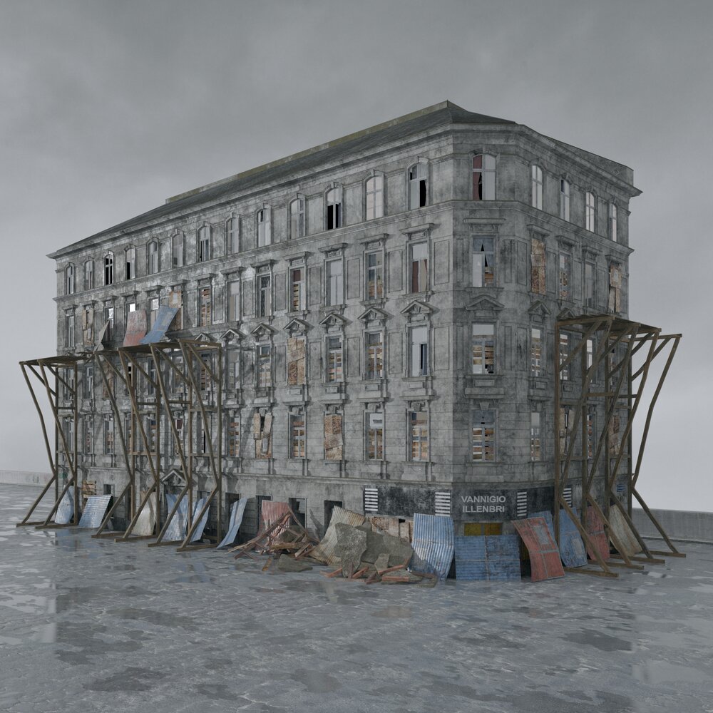 Suspended Facade Building 3D модель