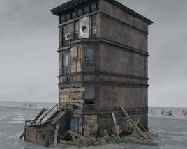 Abandoned Small Building 3D 모델 