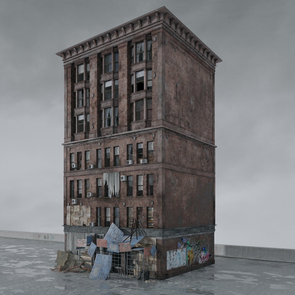Abandoned Urban Building Modèle 3D