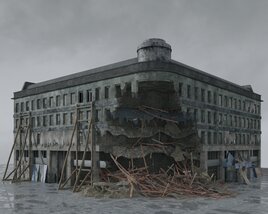 Derelict Town Building Modèle 3D