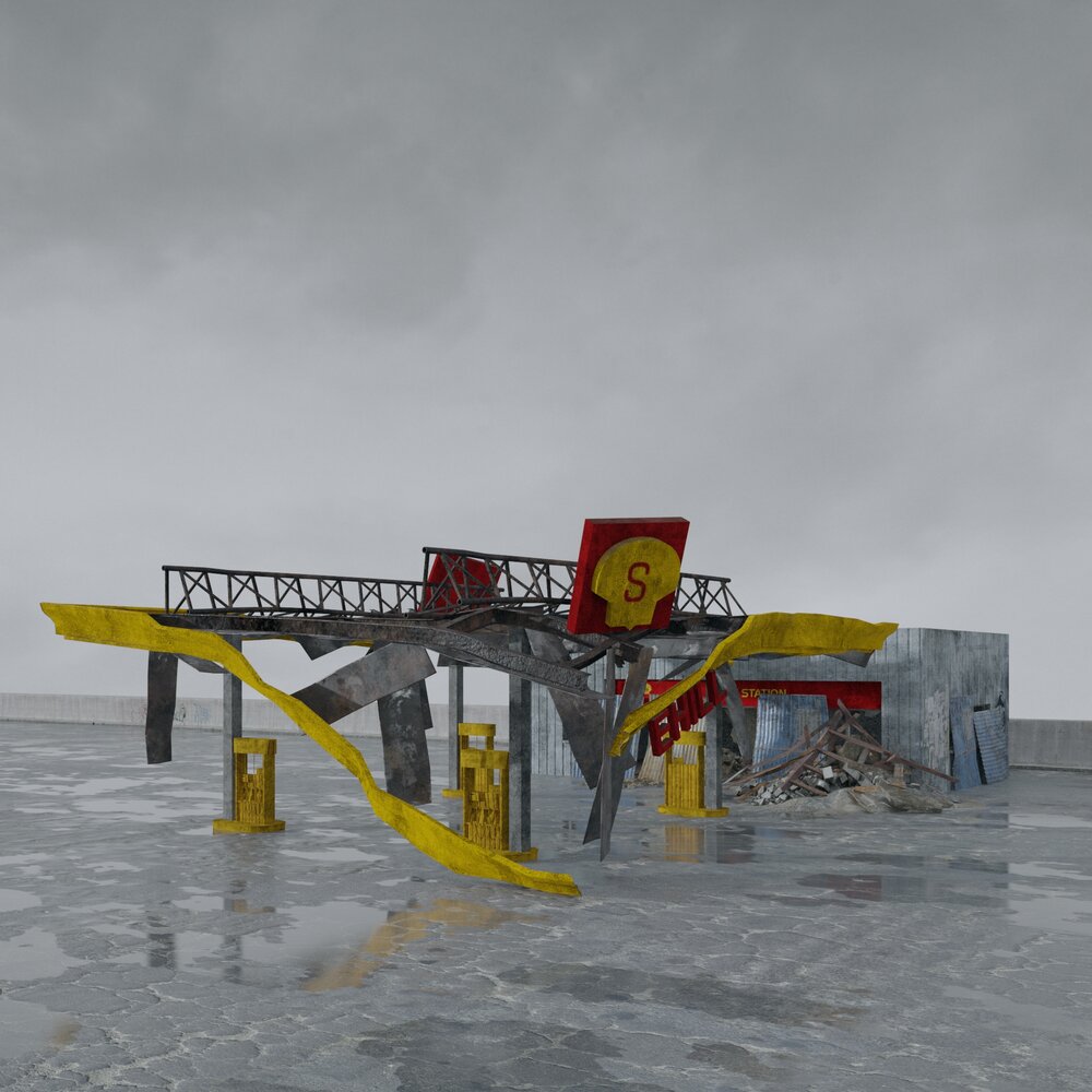 Destroyed Building 3D-Modell