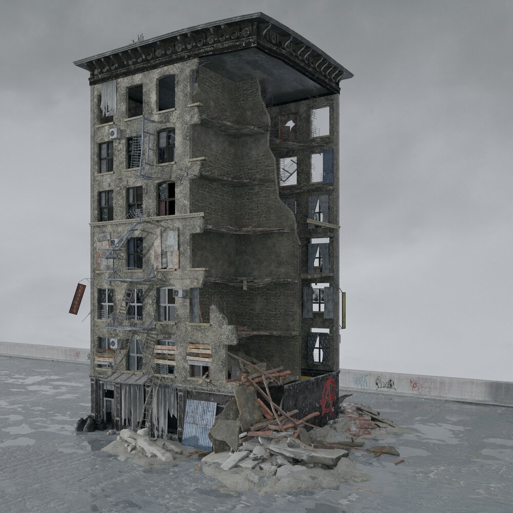 Abandoned Urban Ruin Modèle 3D