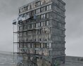 Destroyed Tower Block 3d model