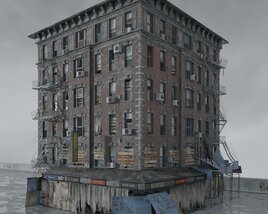 Abandoned Urban Building 03 3D 모델 