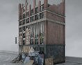 Urban Destroyed Abandoned Building Modello 3D