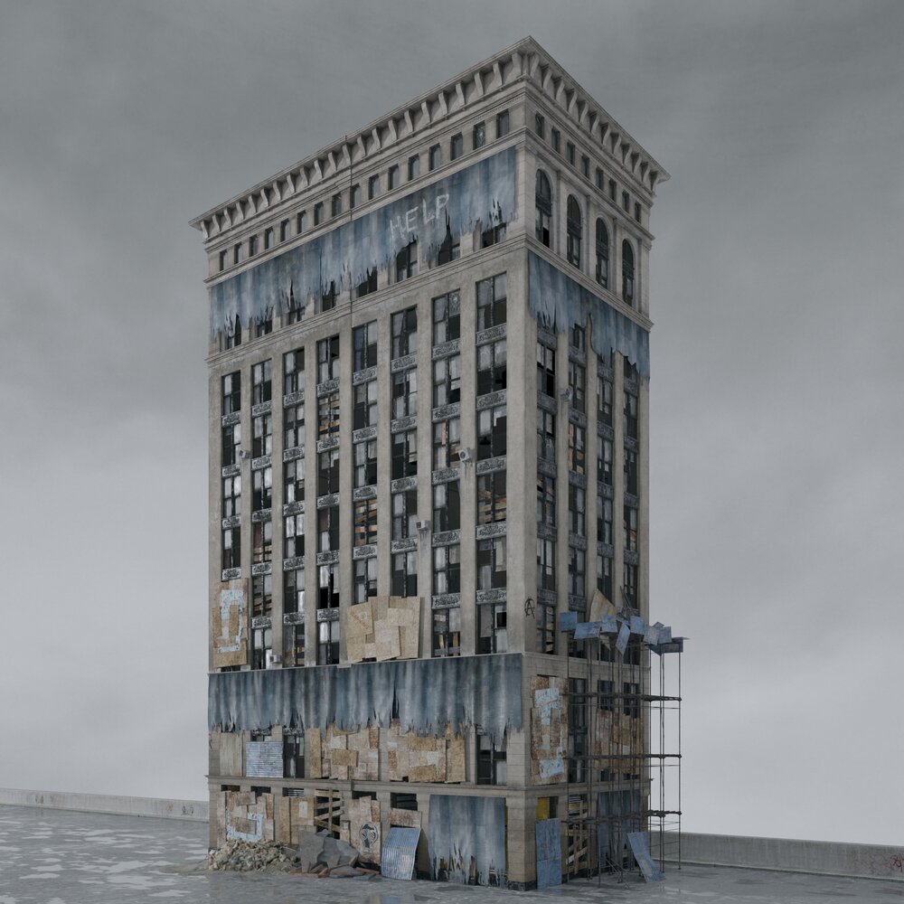 Urban Abandoned Skyscraper Modello 3D