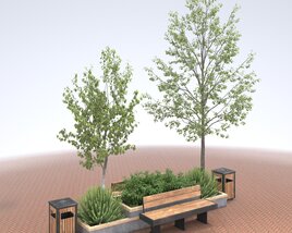 City Greenery Set 03 3D 모델 