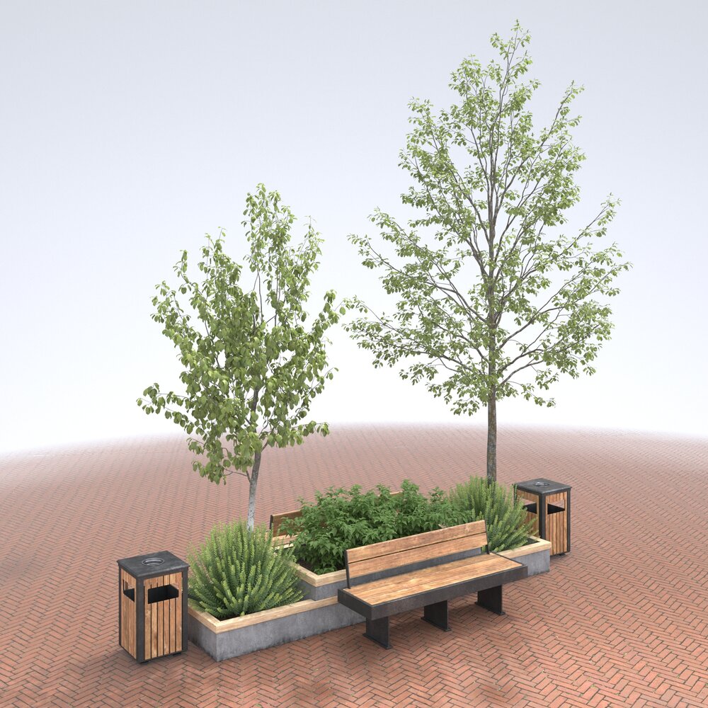 City Greenery Set 03 3D-Modell