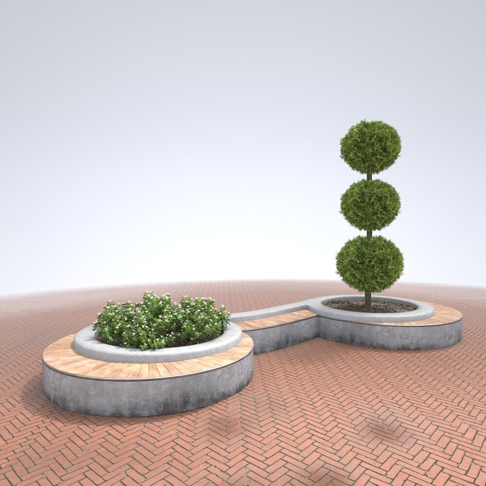 City Greenery Set 04 3D model