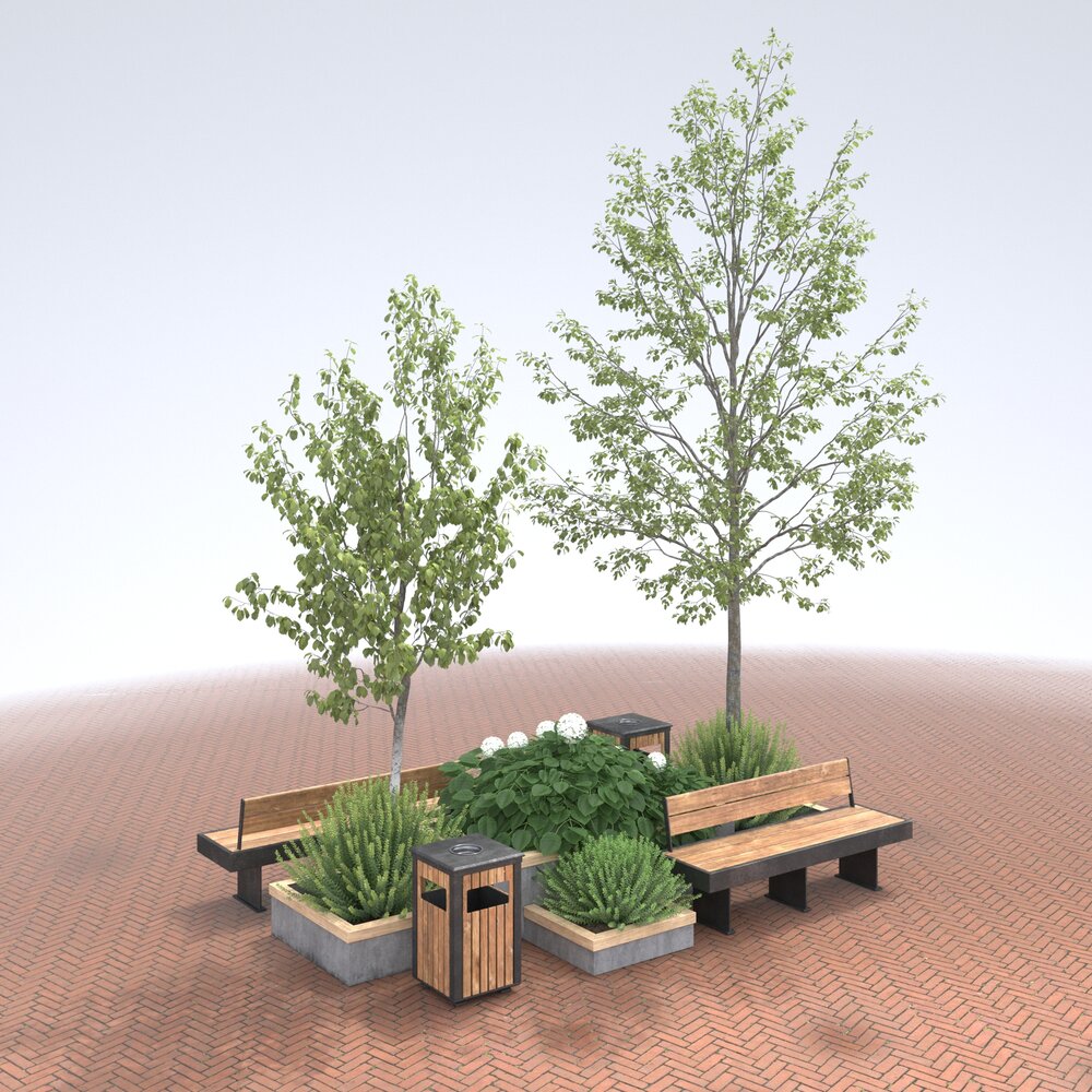 City Greenery Set 09 3D model