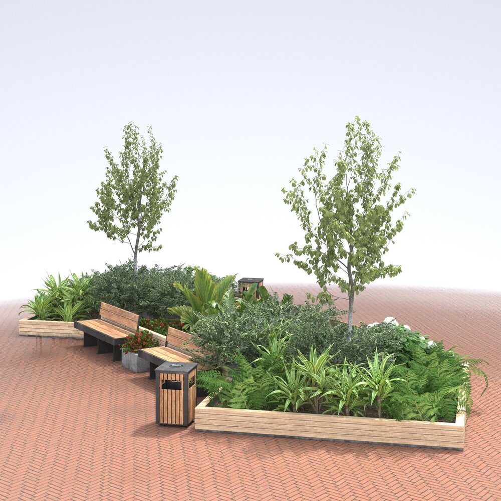 City Greenery Set 17 3D-Modell