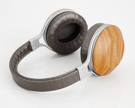 Wooden Finish Over-Ear Headphones 3D 모델 