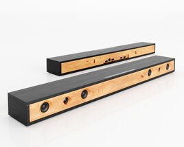 Modern Wooden Loudspeakers 3D-Modell