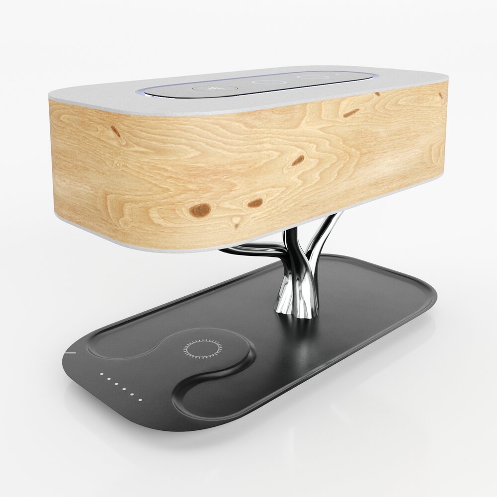 Lamp with Wireless Charging Station Modello 3D