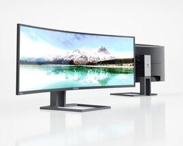 Curved Television 02 3D 모델 