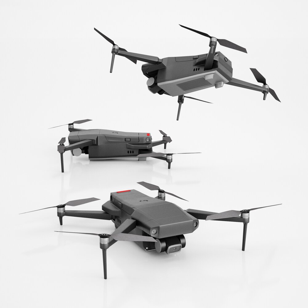Modern Quadcopter Drones 3Dモデル