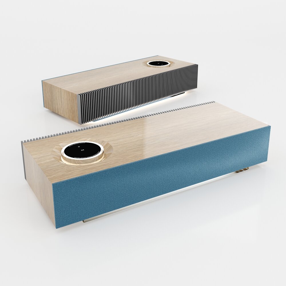 Modern Wooden Bluetooth Speakers Modello 3D