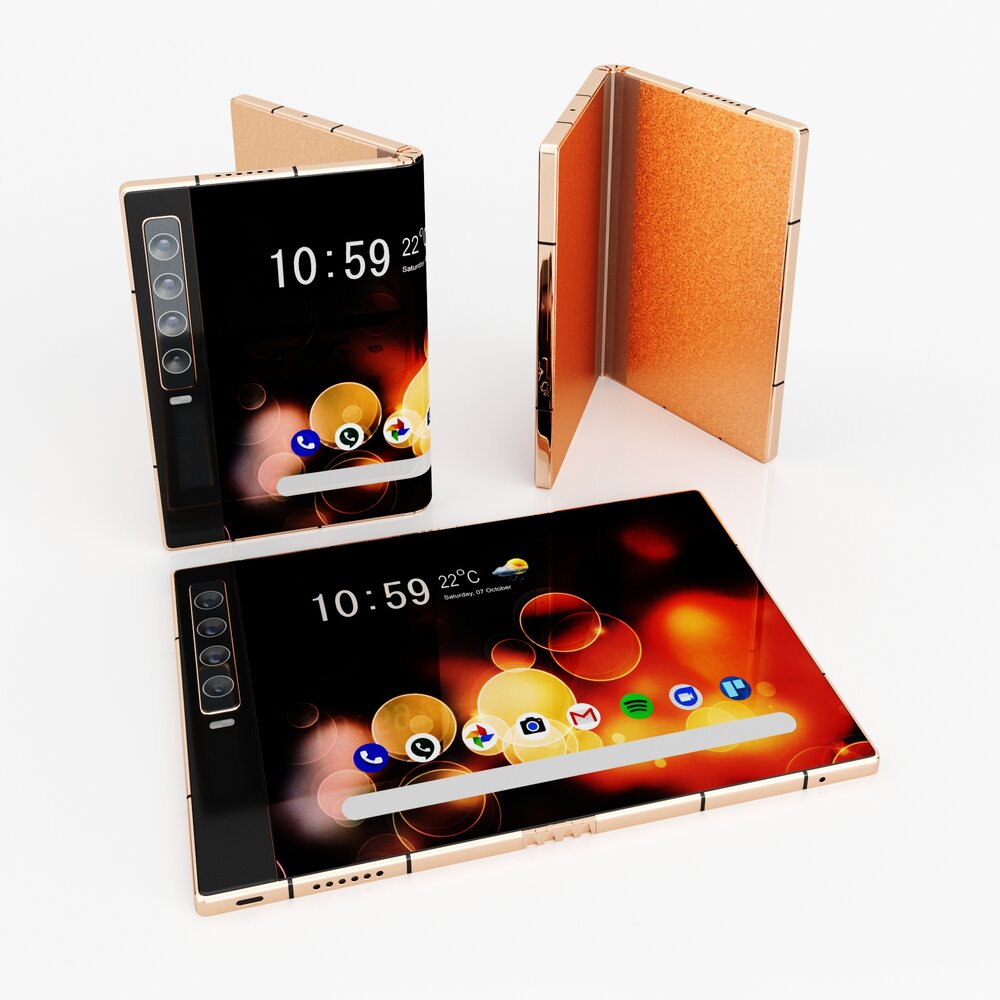 Foldable Smartphone 3D-Modell