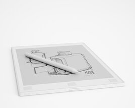 Digital Drawing Tablet and Stylus 3D model
