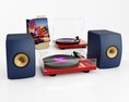 Modern Vinyl Record with Speakers 3D 모델 