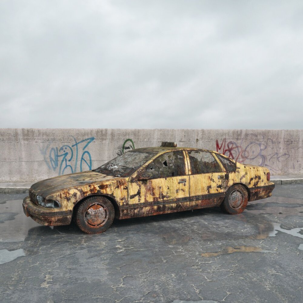 Abandoned Car Modello 3D