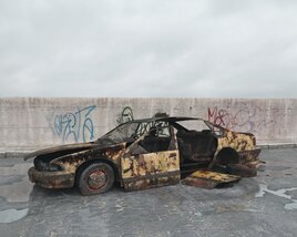 Abandoned Car 02 3Dモデル