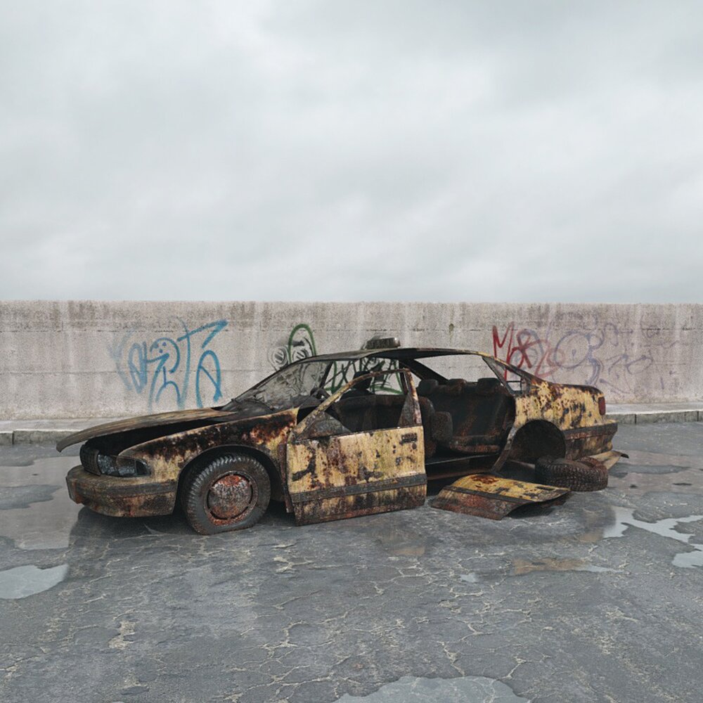Abandoned Car 02 Modelo 3D