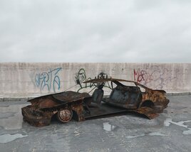 Abandoned Car 03 Modello 3D