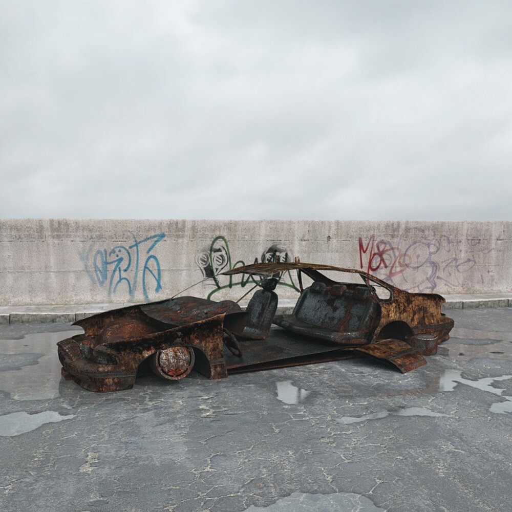 Abandoned Car 03 3d model