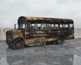 Abandoned School Bus 02 Modello 3D