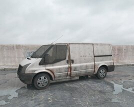 Abandoned Delivery Van 3D model