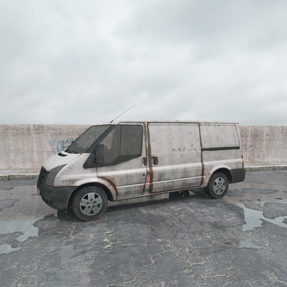 Abandoned Delivery Van 3D-Modell