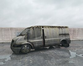 Abandoned Delivery Van 02 Modello 3D