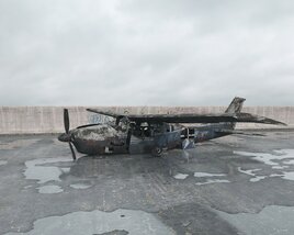 Abandoned Airplane 02 Modello 3D