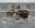 Abandoned Urban Desk Modèle 3d