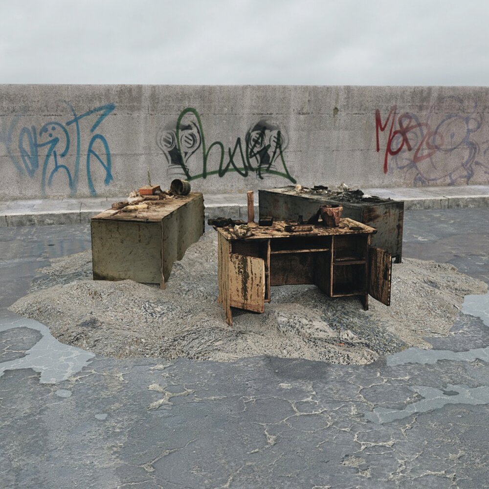Abandoned Urban Desk Modèle 3D