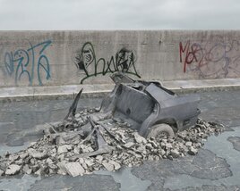 Abandoned Car 04 Modello 3D