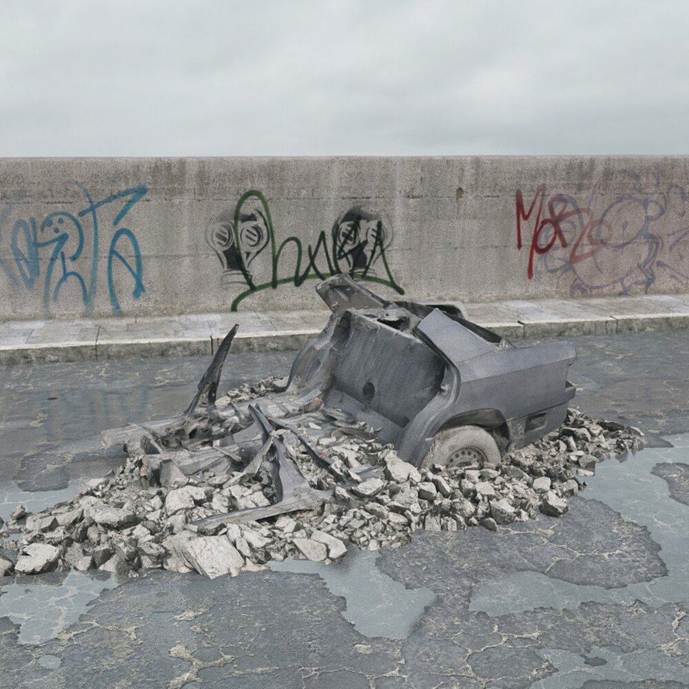 Abandoned Car 04 3D-Modell