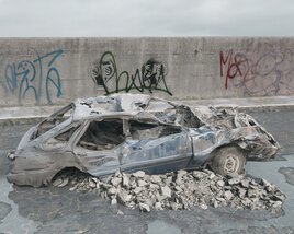 Abandoned Car 06 Modello 3D