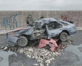 Abandoned Car 09 3D 모델 