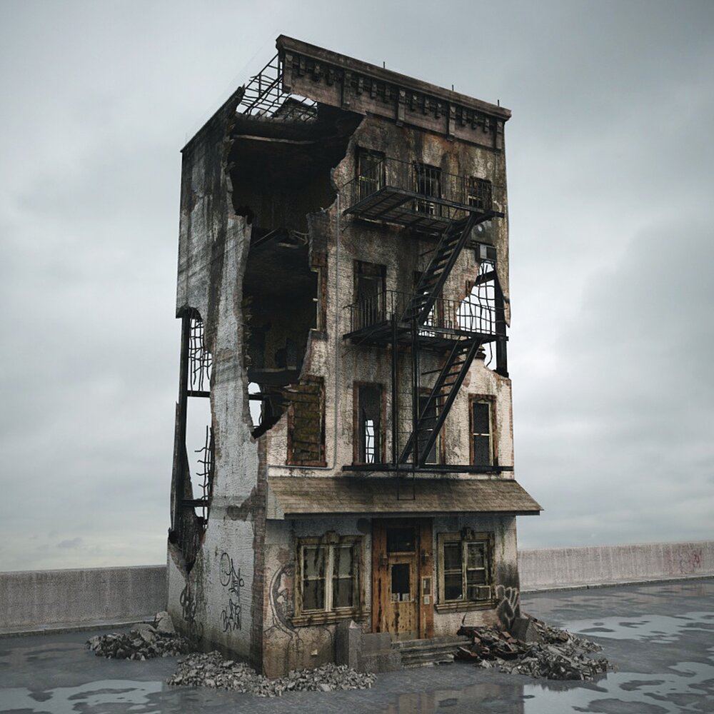 Abandoned Urban Building 05 3D модель