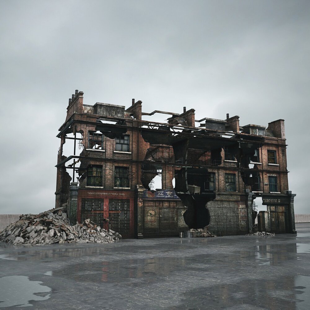 Abandoned Urban Building 07 3D модель