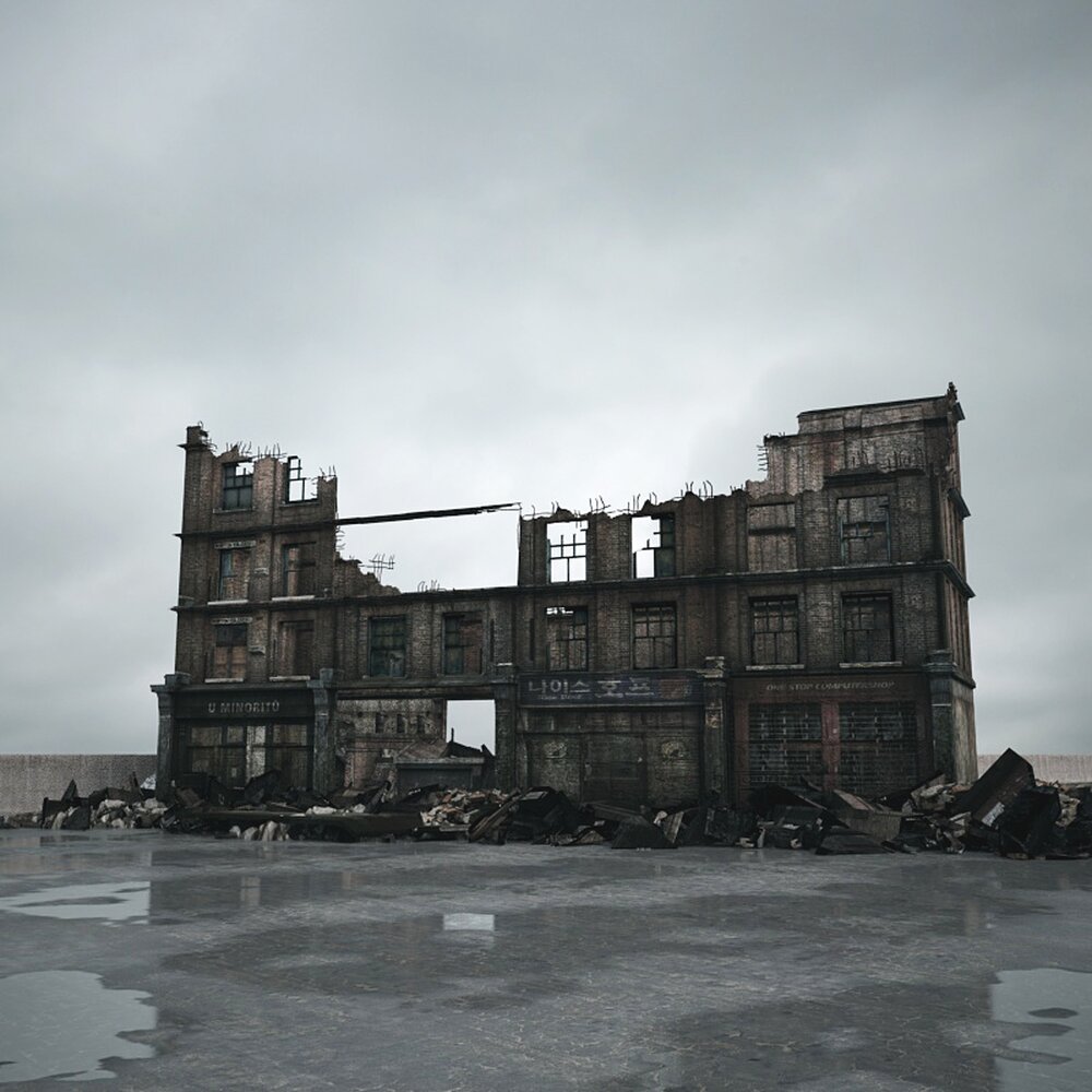 Abandoned Urban Building 08 Modello 3D
