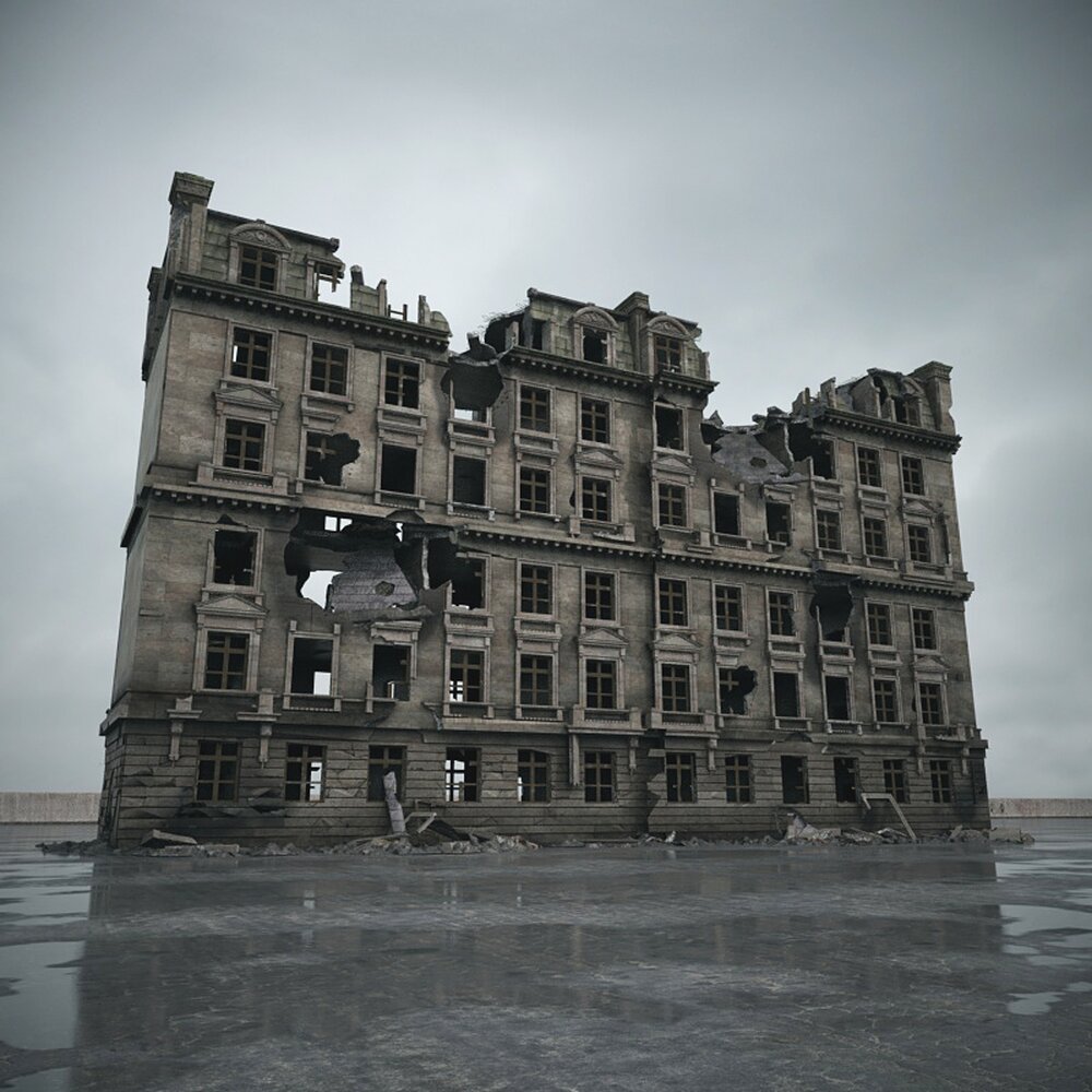 Abandoned Urban Building 09 3D модель