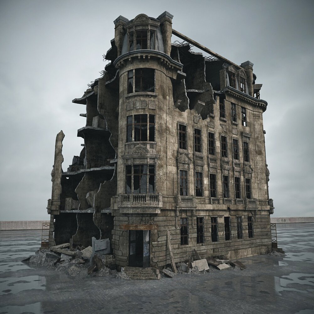 Abandoned Urban Building 10 3D-Modell